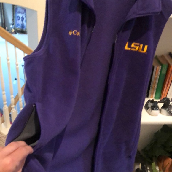 COLUMBIA LSU full zip fleece vest - Picture 3 of 4